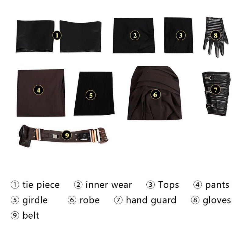 Halloweez Anakin Skywalker Jedi Knight Cosplay Costume Full Set for Halloween Party Suit - Halloweez