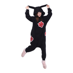 Anime Akatsuki Cloud Sleepwear Adult Unisex Onesies Polyester Pyjamas Nightwear Halloween Carnival Cosplay Costume - Coscosmos