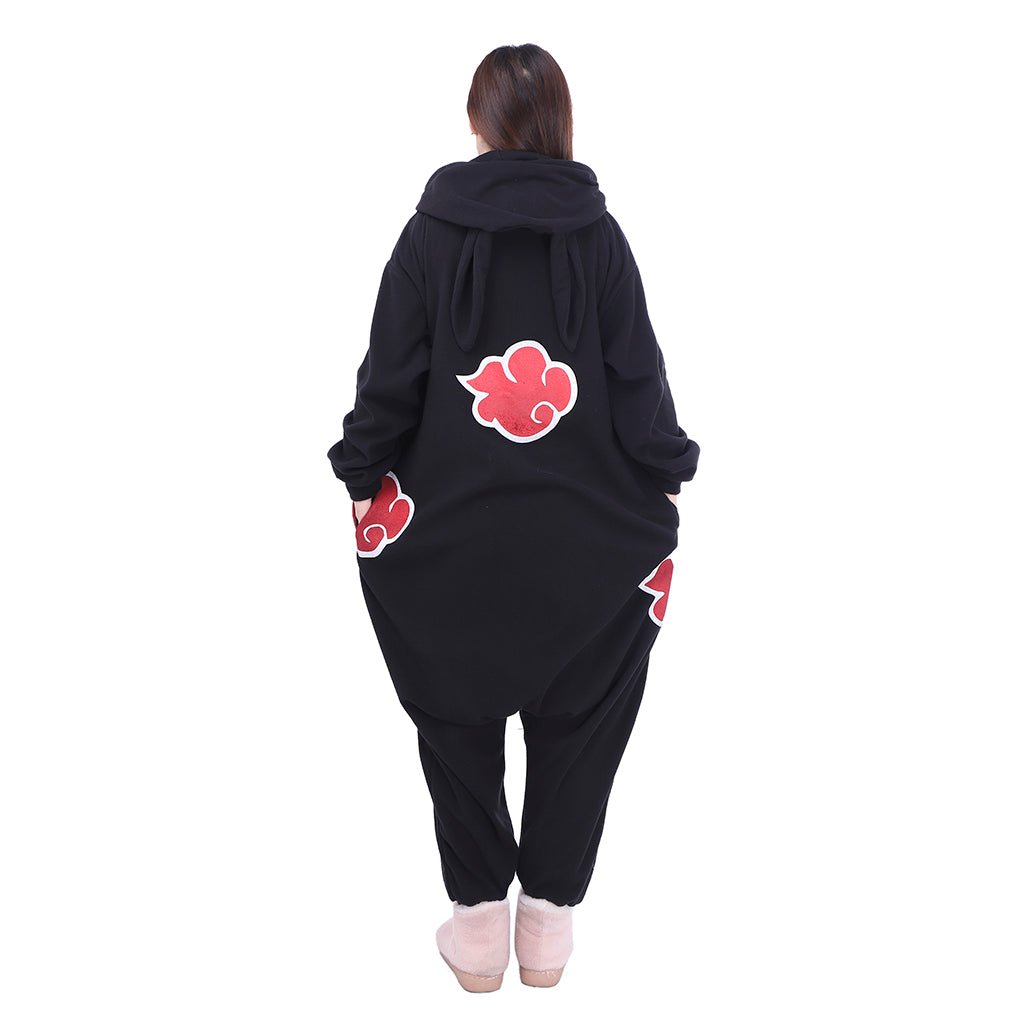 Anime Akatsuki Cloud Sleepwear Adult Unisex Onesies Polyester Pyjamas Nightwear Halloween Carnival Cosplay Costume - Coscosmos