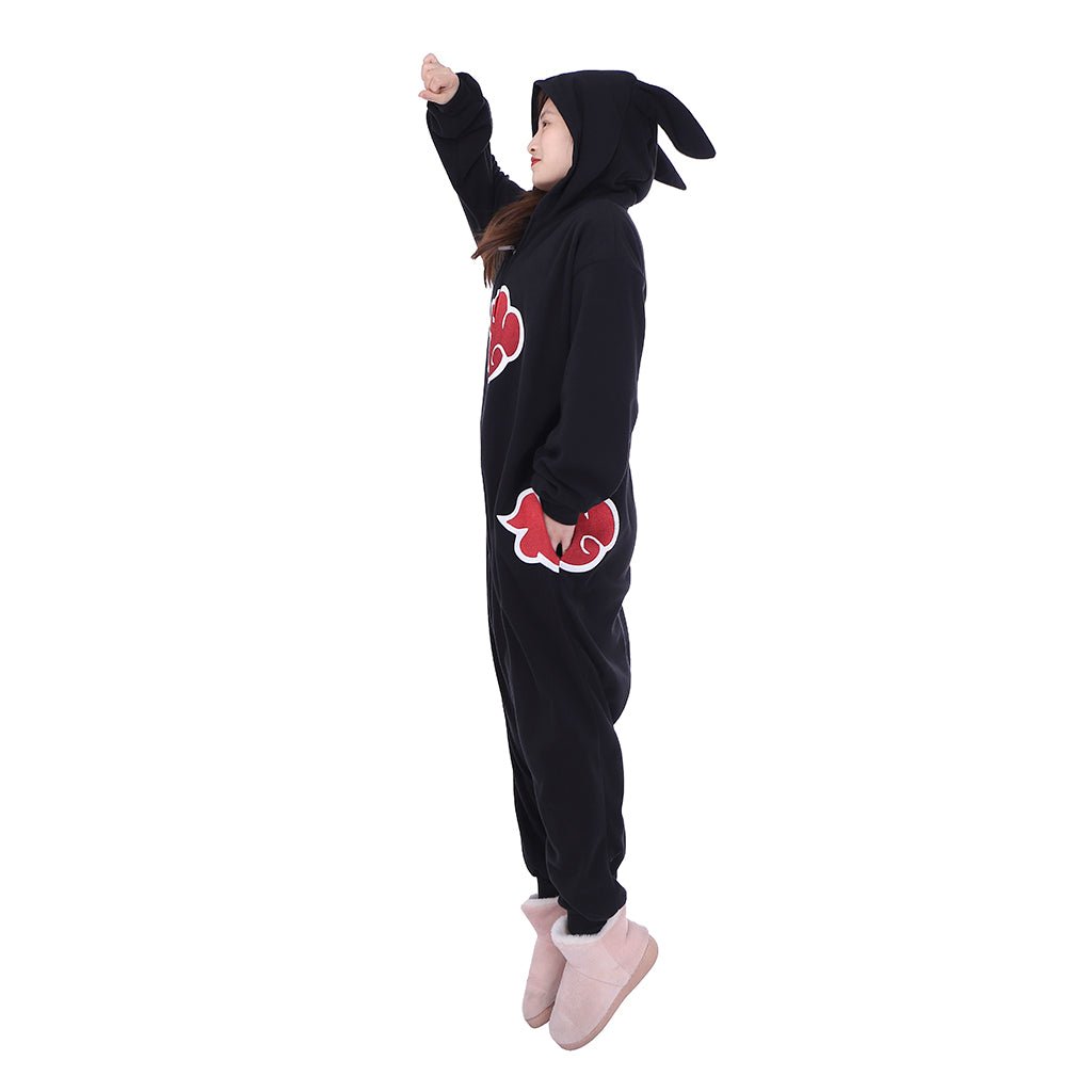 Anime Akatsuki Cloud Sleepwear Adult Unisex Onesies Polyester Pyjamas Nightwear Halloween Carnival Cosplay Costume - Coscosmos