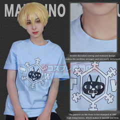 Anime Chifuyu Matsuno Cosplay Costume Casual Wear Blue Cotton T-shirt Daily Wearing Halloween Christmas Gift - Coscosmos