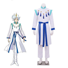 Anime Cosplay Prince Costume Men Fantasia White Priest Uniform Suit Halloween Carnival Party Comic Con Helios Disguise Outfits - Coscosmos