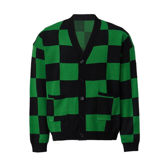 Halloweez Anime Demon Kamado Tanjirou Cosplay Costume | Men's Cardigan Sweater | Cosplay Collection - Halloweez