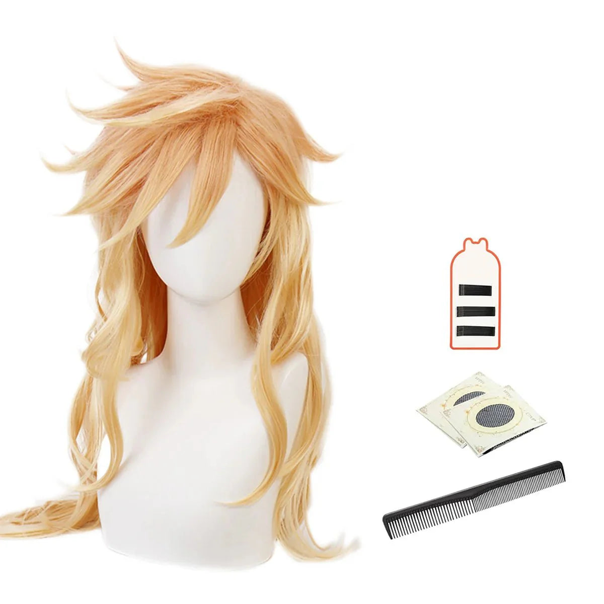 Anime Douma Cosplay Wig Rose Net Synthetic Fiber Adjustable Size Heat Resistant Cap Comb Halloween Cos Convention - Coscosmos