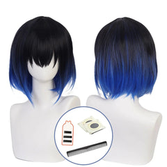 Anime Hashibira Inosuke Cosplay Wig Rose Net Synthetic Fiber Adjustable Size Heat Resistant Cap Comb Halloween Cos - Coscosmos