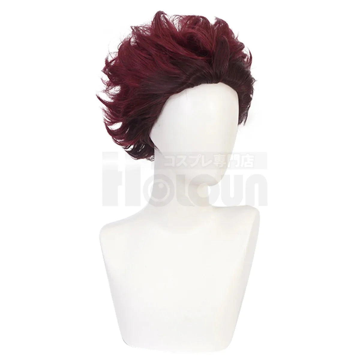 Anime Kamado Tanjiro Cosplay Wig Rose Net Synthetic Fiber Adjustable Size Heat Resistant Cap Comb Halloween Cos - Coscosmos