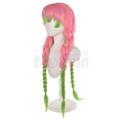 Anime Kanroji Mitsuri Cosplay Wig Rose Net Synthetic Fiber Adjustable Size Heat Resistant Cap Comb Halloween Cos - Coscosmos