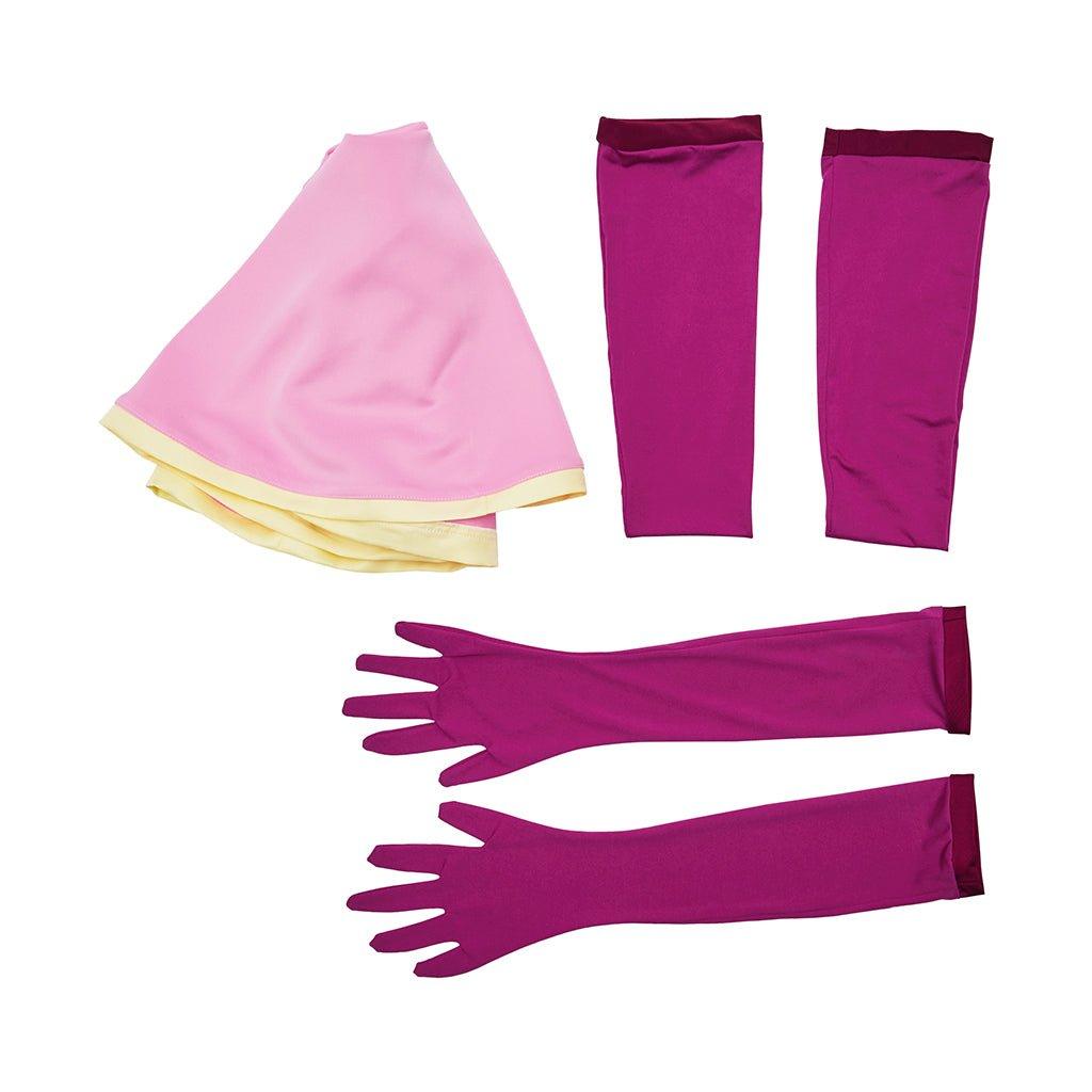 Anime Me!Me!Me! MeMeMe - chan Cosplay Pink Dress with Gloves & Stockings | Women Girls Halloween Costume - Coscosmos