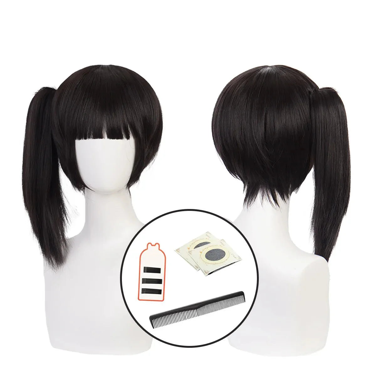 Halloweez Anime Tsuyuri Kanawo Cosplay Wig - Synthetic Fiber, Adjustable, Heat Resistant for Halloween - Halloweez