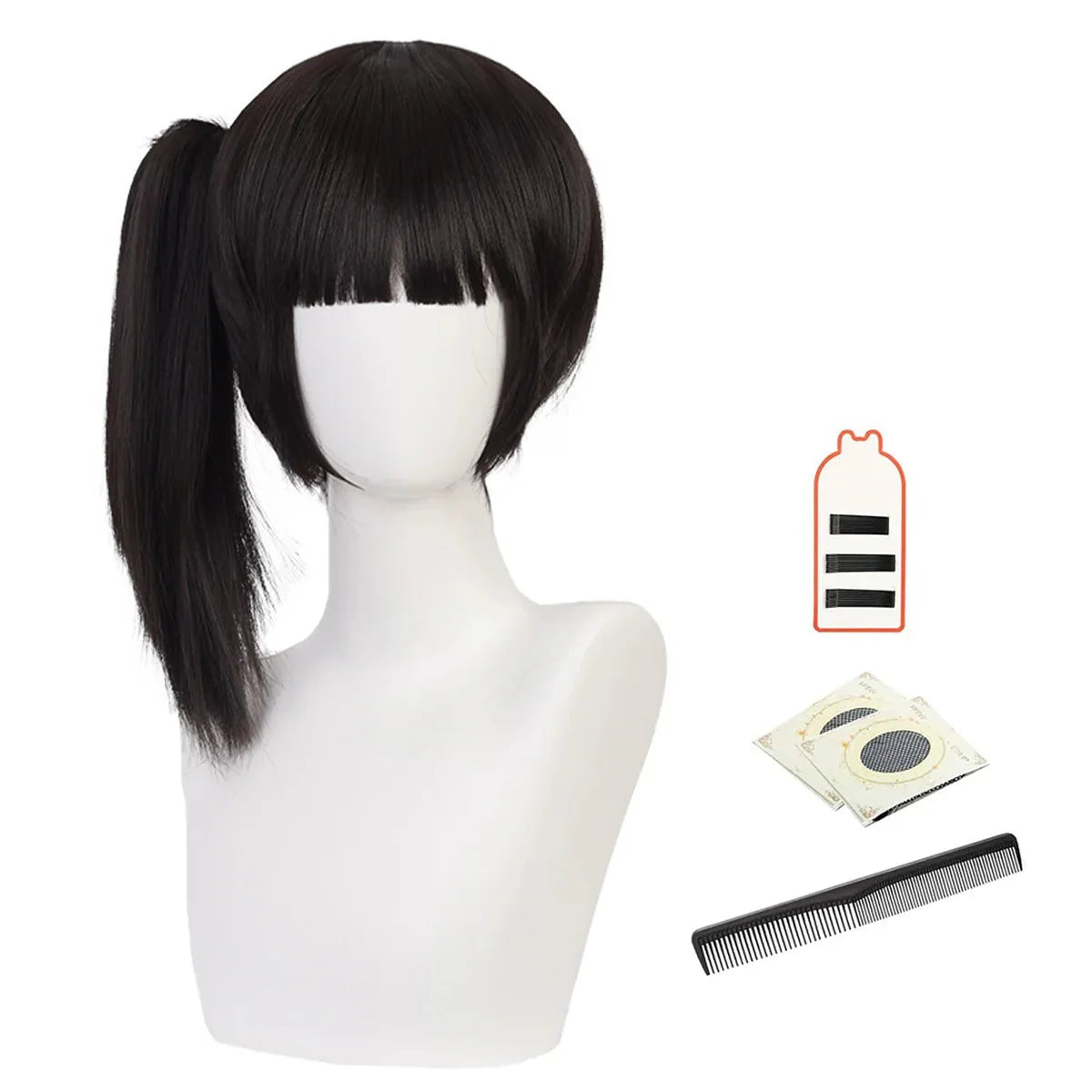 Anime Tsuyuri Kanawo Cosplay Wig Rose Net Synthetic Fiber Adjustable Size Heat Resistant Cap Comb Halloween Cos - Coscosmos