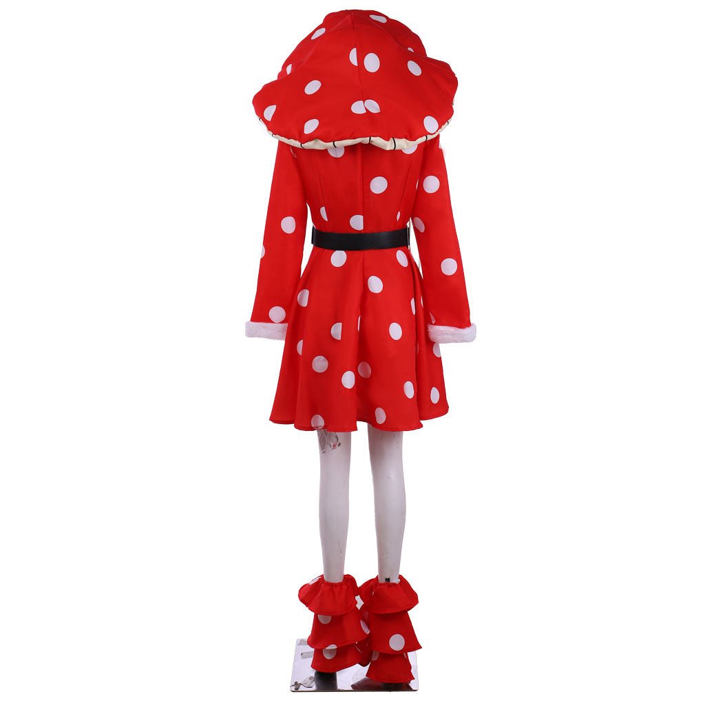 Anime Uniform cosplay costume Halloween Carnival Komori Kinoko red polka dot dress - Coscosmos