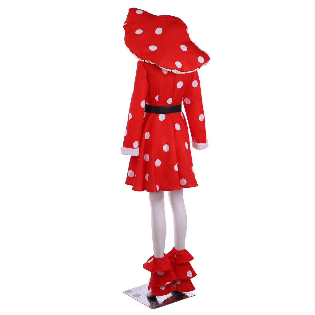 Anime Uniform cosplay costume Halloween Carnival Komori Kinoko red polka dot dress - Coscosmos