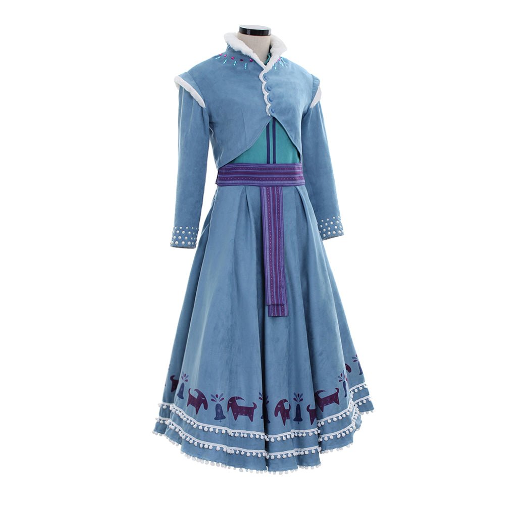 Anna Princesa Cosplay Costume | Adult Women’s Shirt, Skirt, and Coat Suit for Halloween & Disney Events - Coscosmos