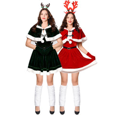 Halloweez Red Deer Antlers Shawl Costume for Christmas Parties and Stage Performances - Halloweez