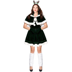 Halloweez Red Deer Antlers Shawl Costume for Christmas Parties and Stage Performances - Halloweez