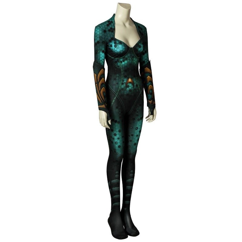 Aquaman Mera Jumpsuit Cosplay Costume for Women - Sexy Zentai Bodysuit - Coscosmos