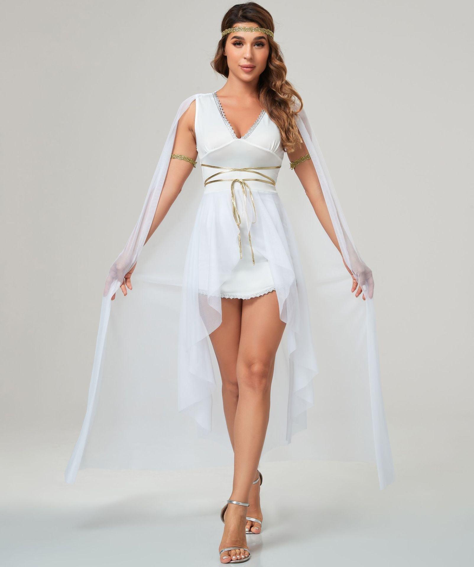 Arabian Medieval Greek Goddess Costume for Women | Cleopatra Halloween Cosplay | M - XL Sizes - Coscosmos