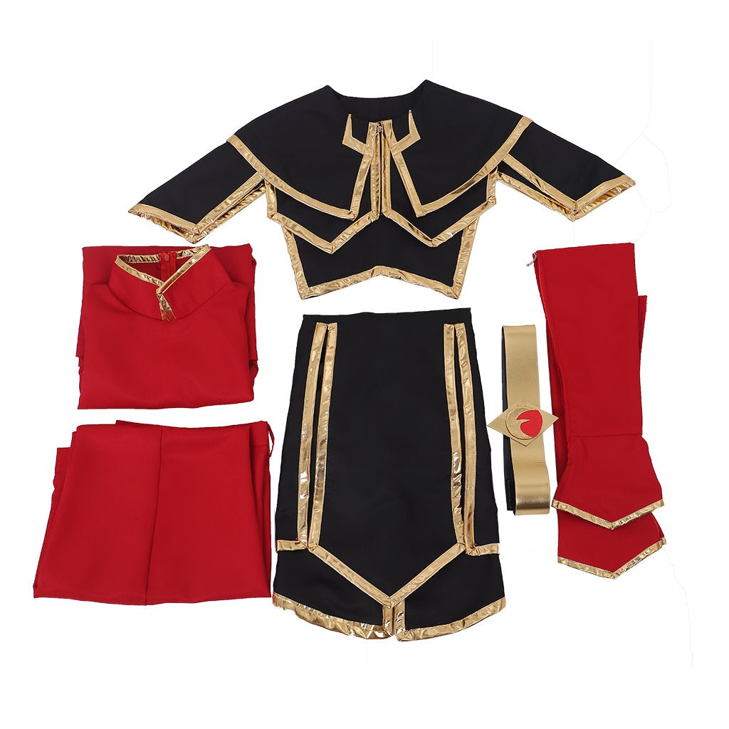 Halloweez Azula Cosplay Costume – Deluxe Fire Nation Princess Warrior Ensemble - Halloweez