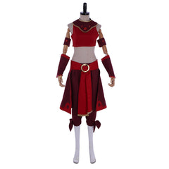 Halloweez Avatar: The Last Airbender Suki Cosplay Suit - Fire Nation Red Dress - Halloweez