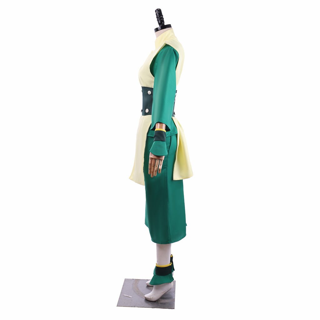 Avatar The Last Airbender Toph Beifong Cosplay Costume - Green Men's Outfit Uniform with Hat - Coscosmos