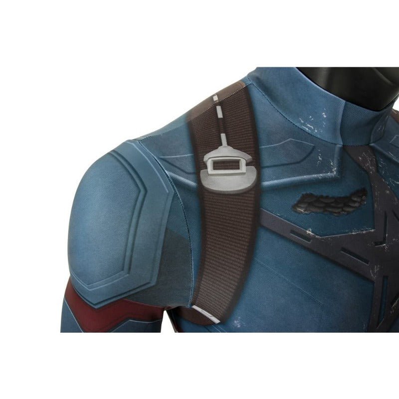 Avengers Infinity War Captain America Cosplay Jumpsuit Costume - Coscosmos