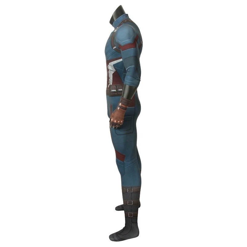 Avengers Infinity War Captain America Cosplay Jumpsuit Costume - Coscosmos