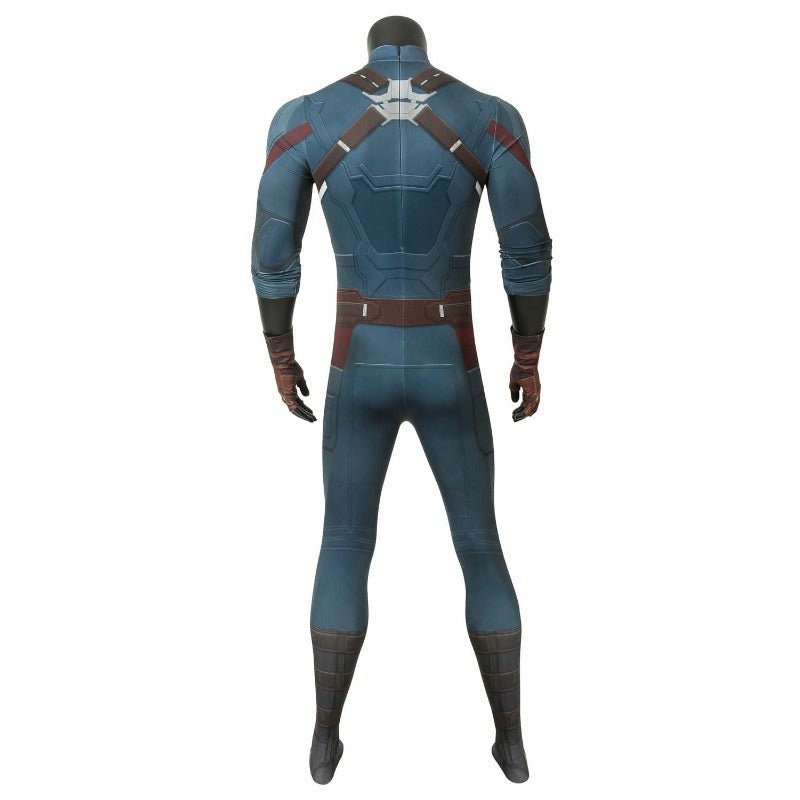 Avengers Infinity War Captain America Cosplay Jumpsuit Costume - Coscosmos