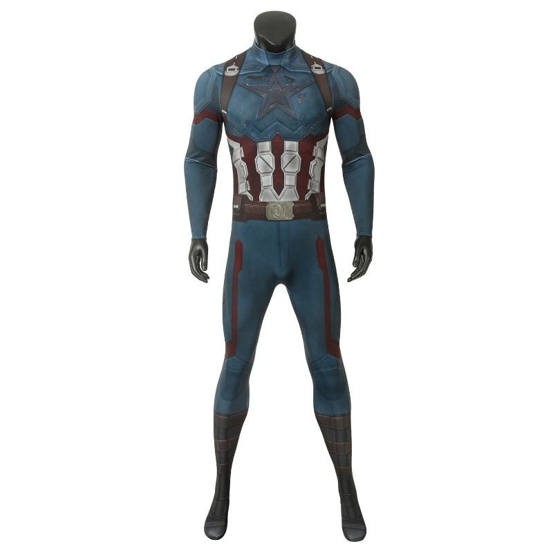 Avengers Infinity War Captain America Cosplay Jumpsuit Costume - Coscosmos