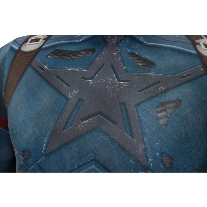 Avengers Infinity War Captain America Cosplay Jumpsuit Costume - Coscosmos