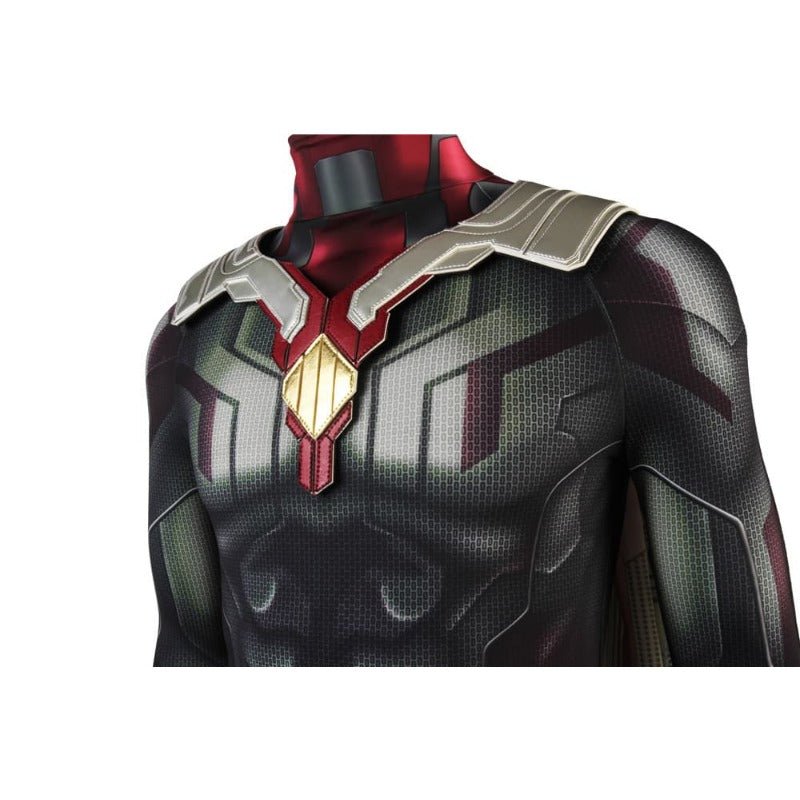 Avengers Vision Cosplay Costume 3D Printed Jumpsuit with Cloak - Coscosmos