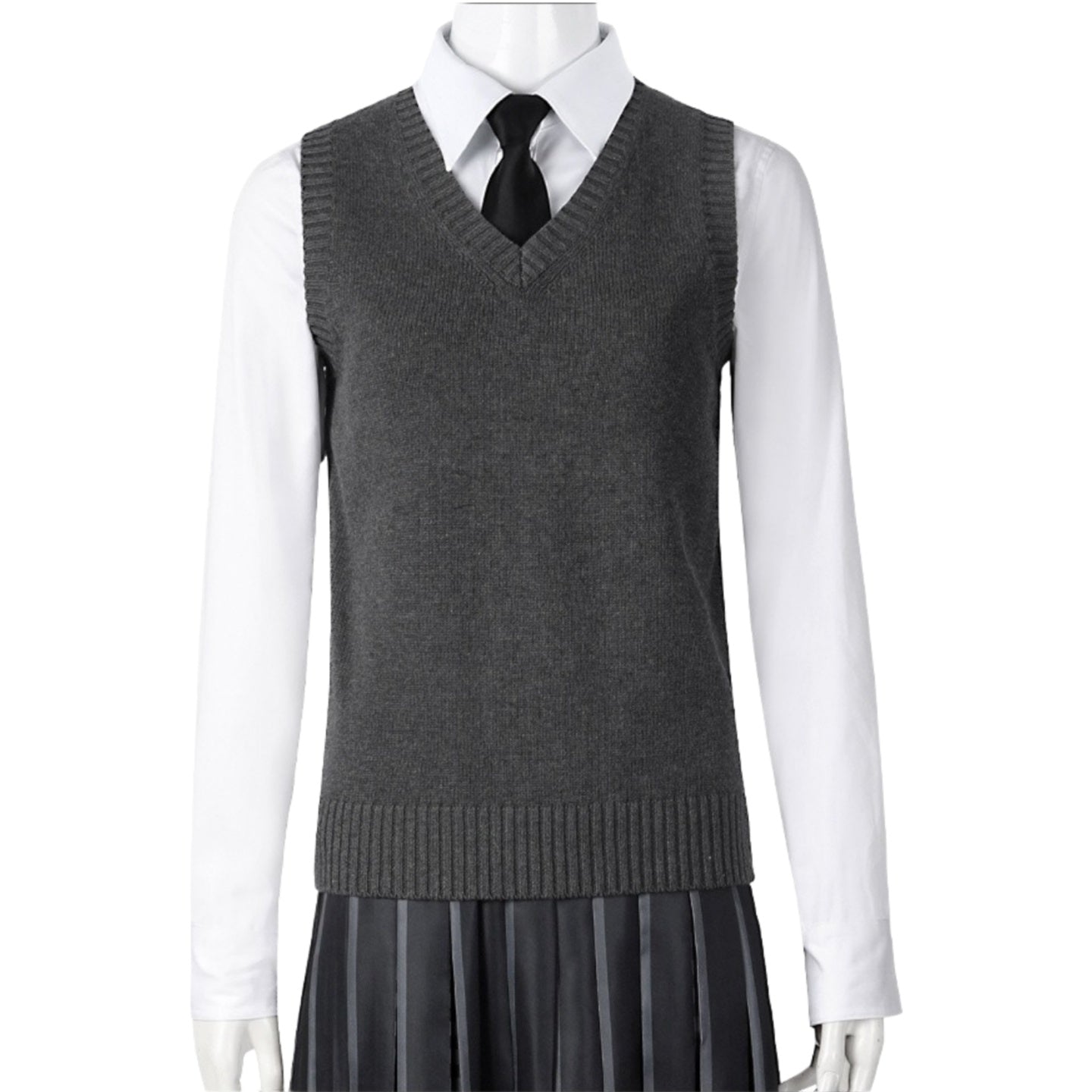 Nevermore Academy Uniform Wednesday Addams Cosplay Costume Jacket & Tie Outfit for Halloween