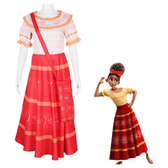 Magic House cos Doris Dolors Dress Encanto Dolores Madrigal Cosplay Costume for Children Halloween Performance - Halloweez