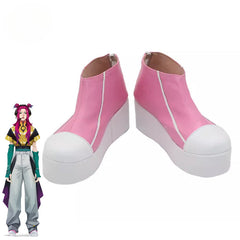 Halloweez Heartsteel Alune Cosplay Flats - Pink Zipper Casual Women's Shoes for Parties