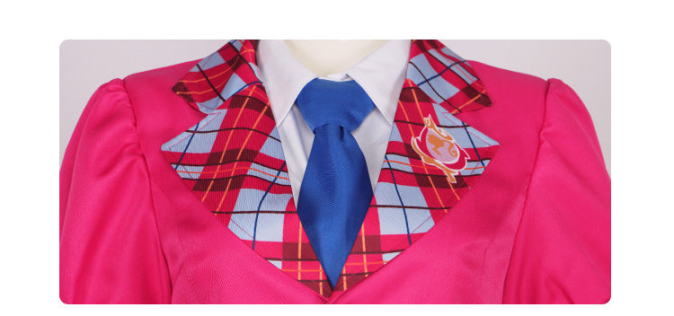 Princess Charm School Sophia, Haley School Uniform Cosplay Red Dress - Anime Cosplay Costume