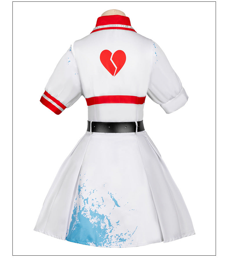 Eggy Party Cosplay Costume Nurse Hearth Anime Outfit for Women and Kids - Halloweez
