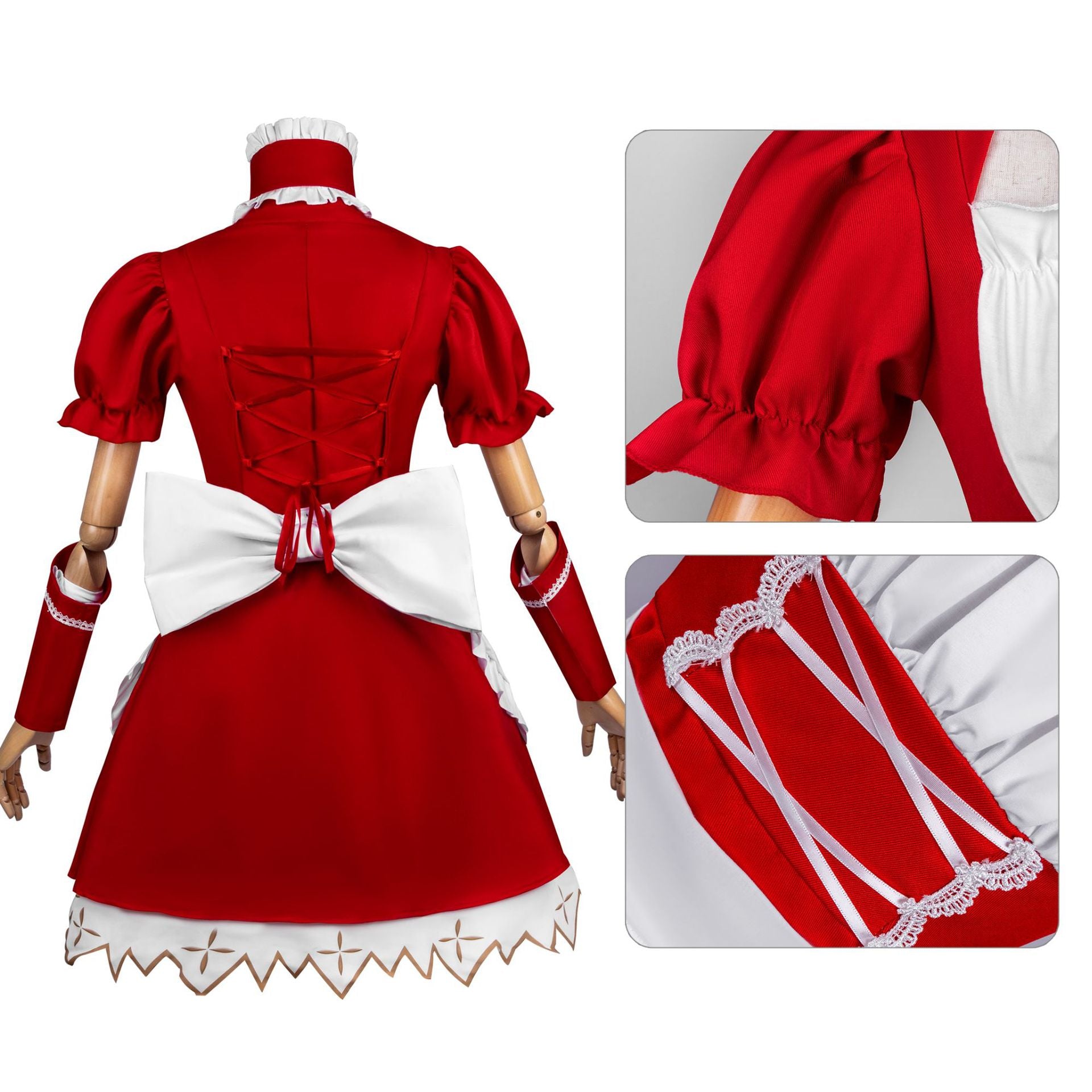 Evangelion 2D Anime Costume Ayanami Rei Asuka Langley Cosplay Maid Outfit Daily Wear - Halloweez