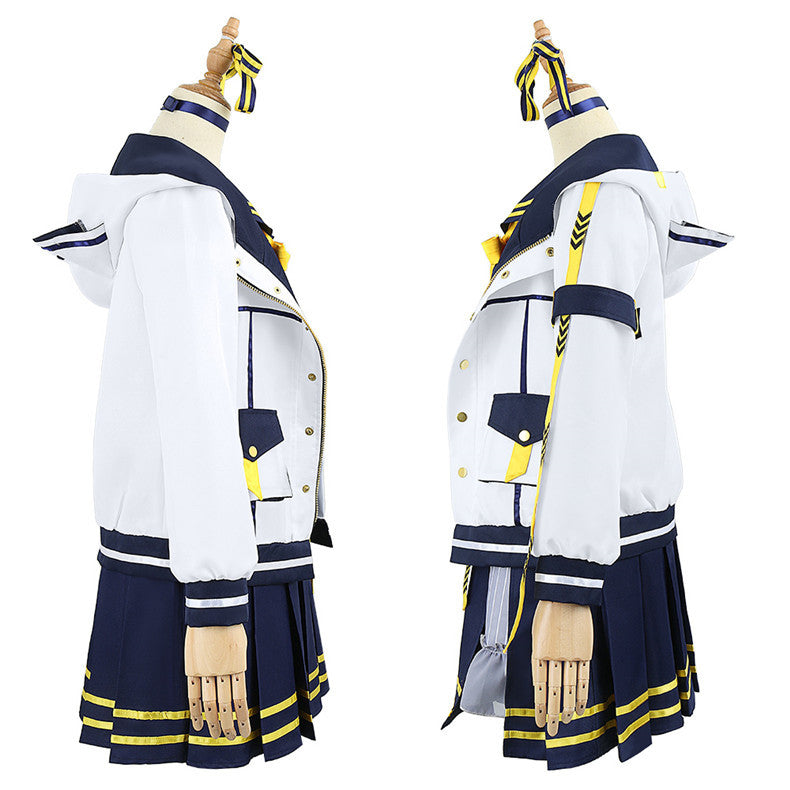 Rainbow Club VTuber Hoshimachi Suisei Hooded Jacket Anniversary Anime Costume Set - Halloweez