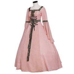 Elegant Pink Renaissance Tudor Wedding Ball Gown Dress Costume by Halloweez