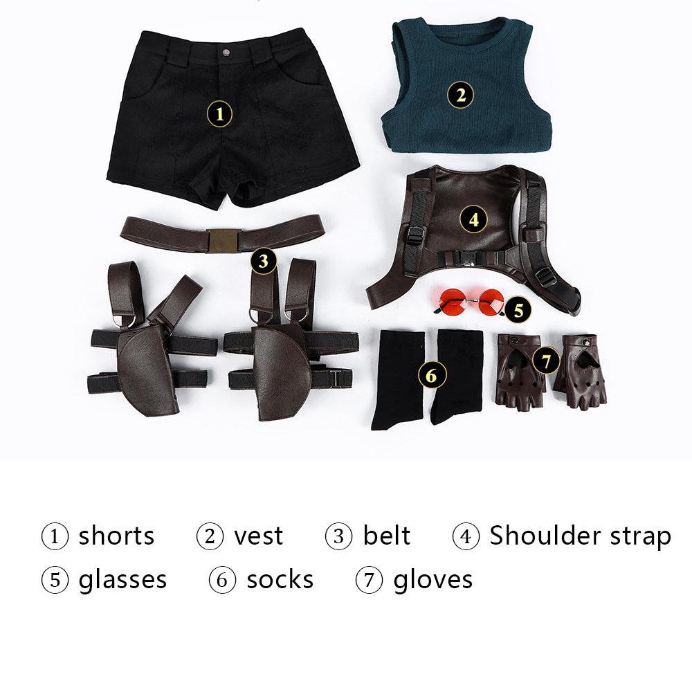 Tomb Raider Live Action Series Lara Croft Full Set Cosplay Costume, Complete Outfit for Cos Party & Halloween - Halloweez