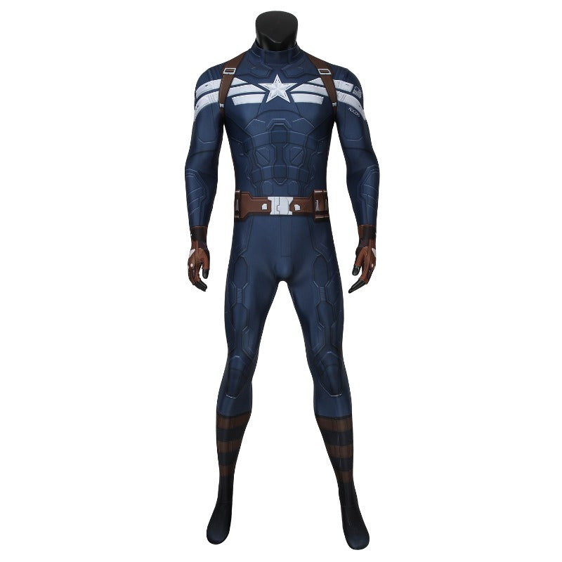 Halloweez Captain America Winter Soldier Digital Printed Cosplay Costume for Enthusiasts & Events