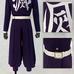 Demon Slayer Embroidery Purple Hashira Uniform Cosplay Costume Custom Halloween Con