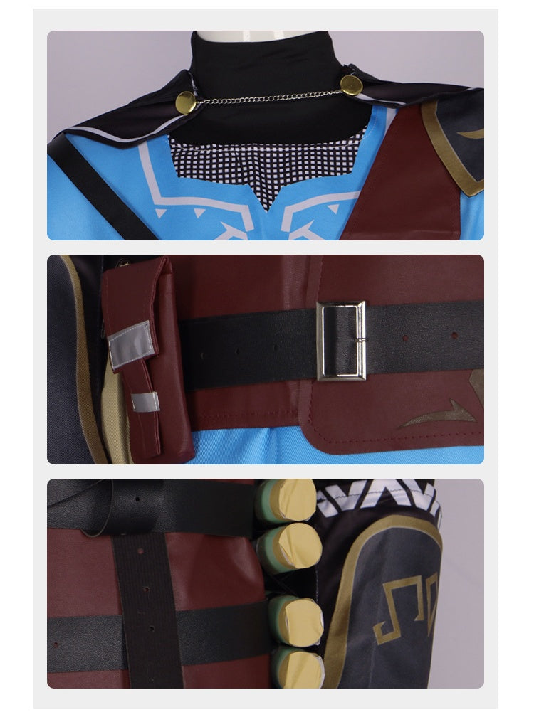 Legend of Zelda Breath of the Wild Tears of the Kingdom Link Cosplay Costume - Game Character Performance Outfit