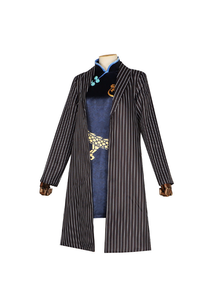 Blue Archive Hifumi Cosplay Costume - Blue Archive碧蓝档案蔚蓝cos服妃咲COSPLAY旗袍西裝外風衣服套裝 - Halloweez