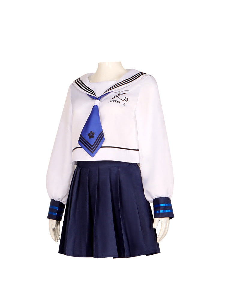 Genshin Impact Xicha Collab Kamisato Ayaka Cosplay Costume Anime JK Uniform Women's Full Set