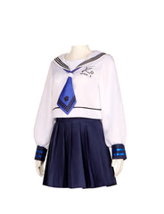 Genshin Impact Xicha Collab Kamisato Ayaka Cosplay Costume Anime JK Uniform Women's Full Set