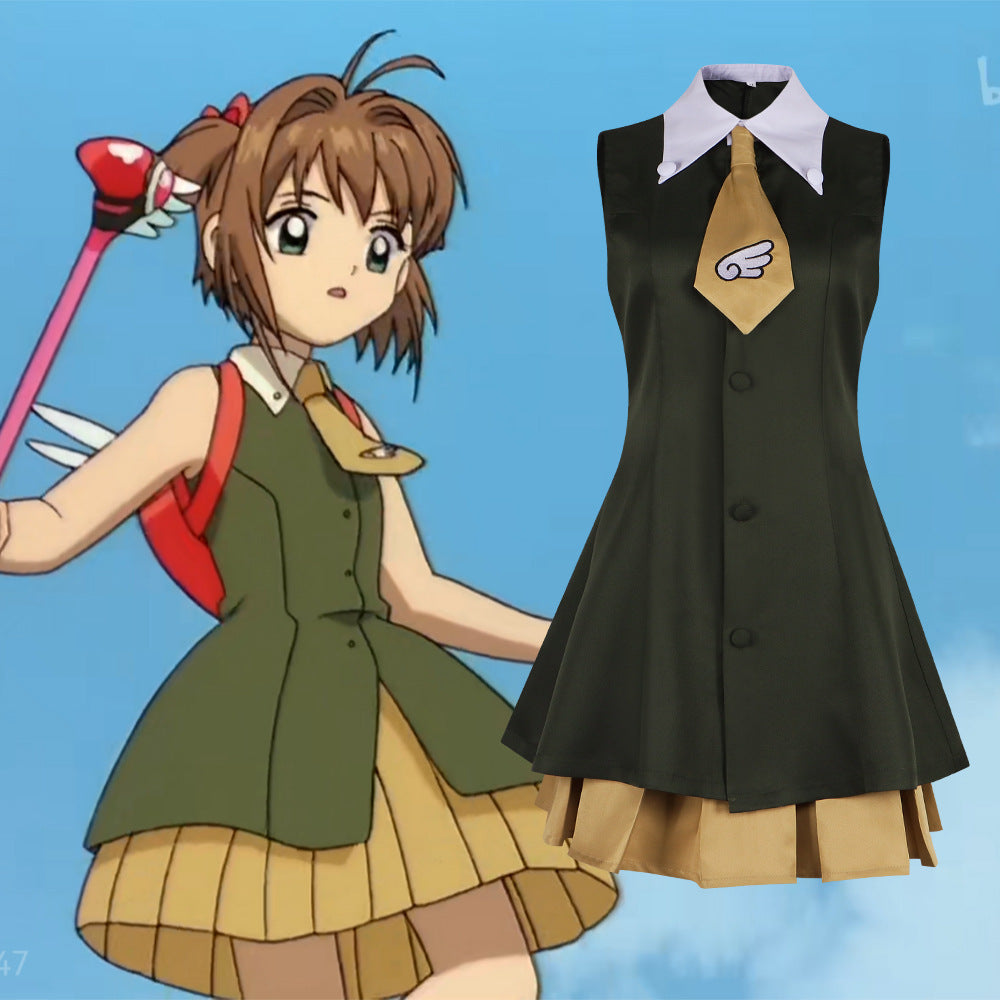 Cardcaptor Sakura Kinomoto Sakura Cosplay Costume Anime Skirt Casual Outfit - Halloweez