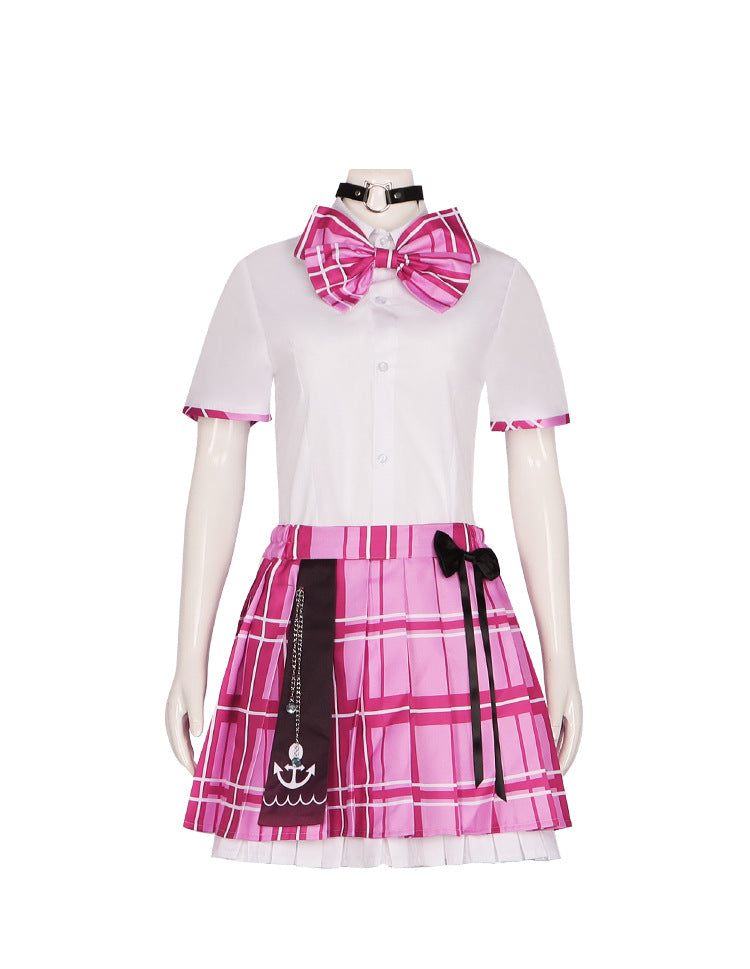 Virtual VTuber Minato Aqua Cosplay School Uniform Lolita J Uniform Student Outfit - Halloweez