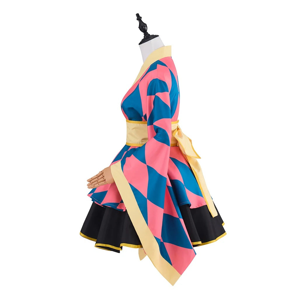 Howl's Moving Castle Pink Kimono Lolita Dress for Women Cosplay Costume - Halloweez