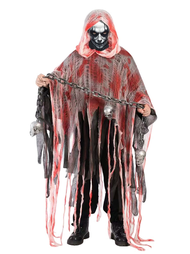 Halloween Adult Cape Wizard Cloak Grim Reaper Haunted House Accessories - Halloweez