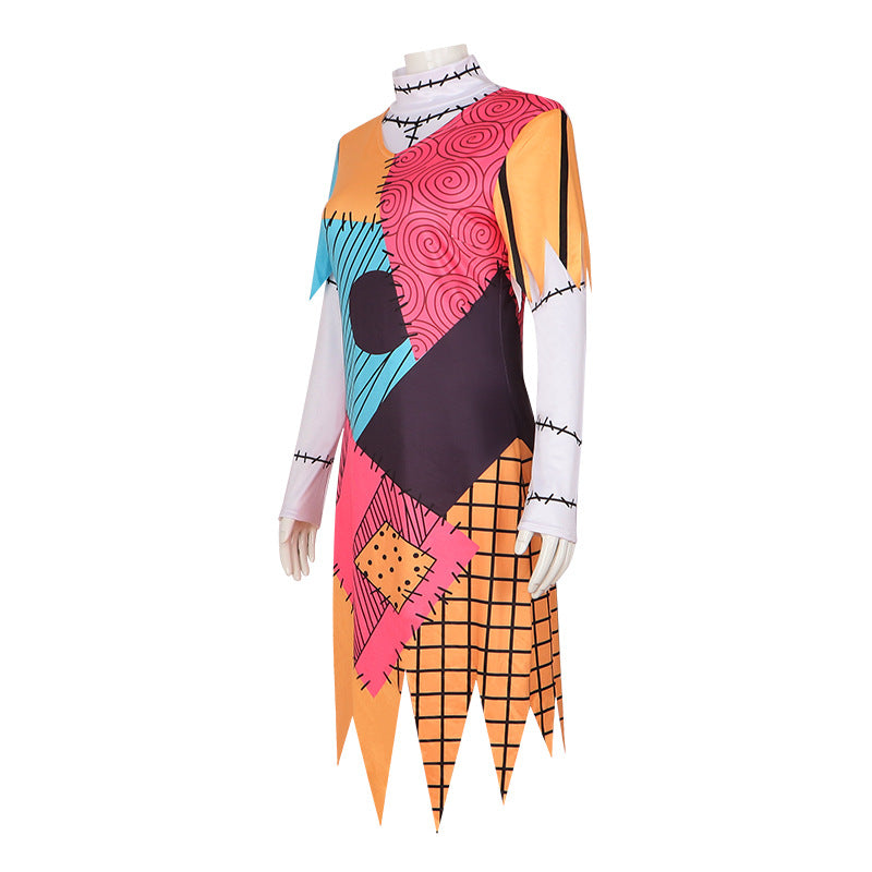 The Nightmare Before Christmas Sally Skellington Cosplay Costume for Halloween and Stage Performance - Halloweez